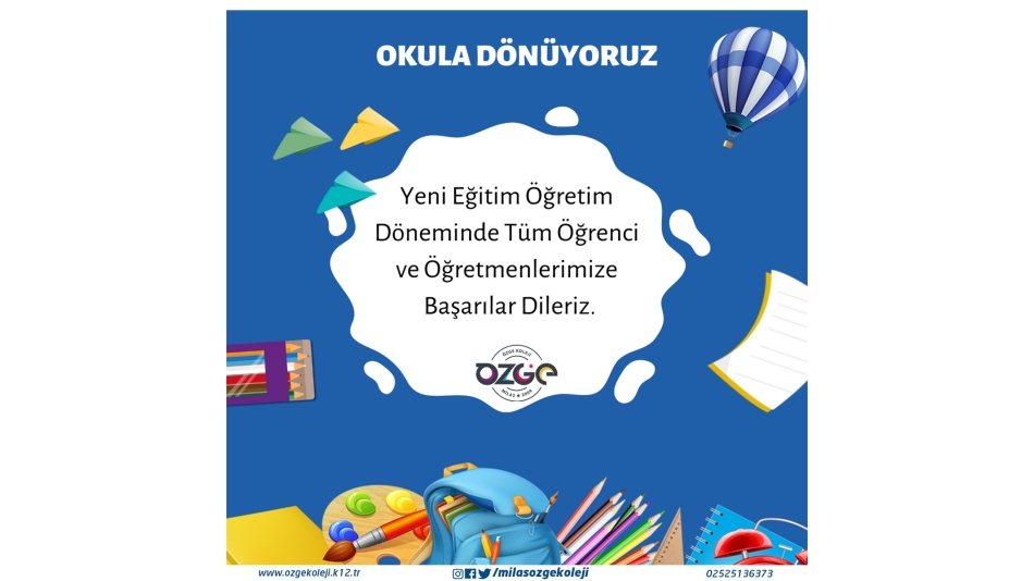 "Okula Dönüyoruz."