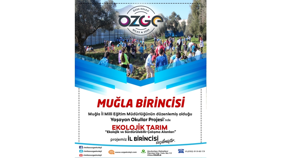 EKOLOJİK TARIM MUĞLA BİRİNCİSİ